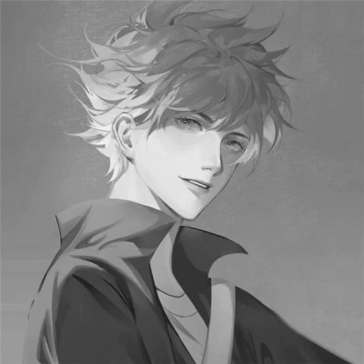黑白漫画图片男生冷酷高清