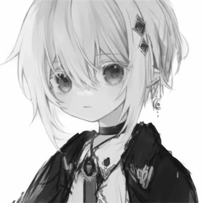 黑白漫画图片男生冷酷高清