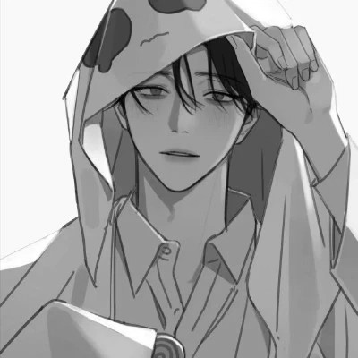 黑白漫画图片男生冷酷高清