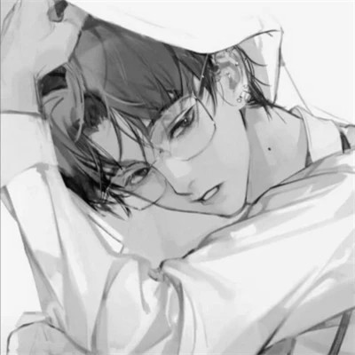 黑白漫画图片男生冷酷高清
