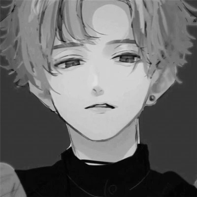 黑白漫画图片男生冷酷高清