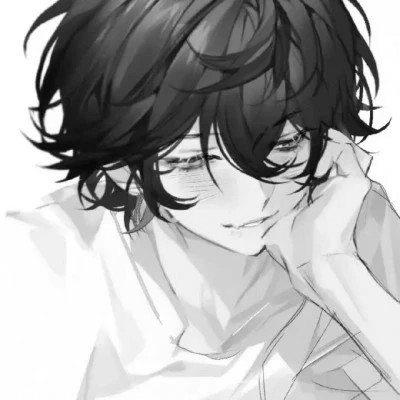 黑白漫画图片男生冷酷高清