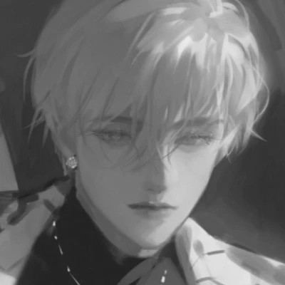 男生漫画黑白头像图片