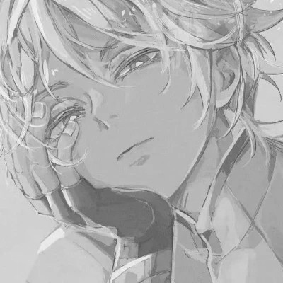 男生漫画黑白头像图片