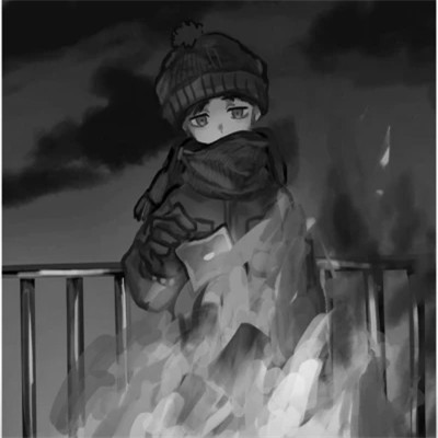男生漫画黑白头像图片
