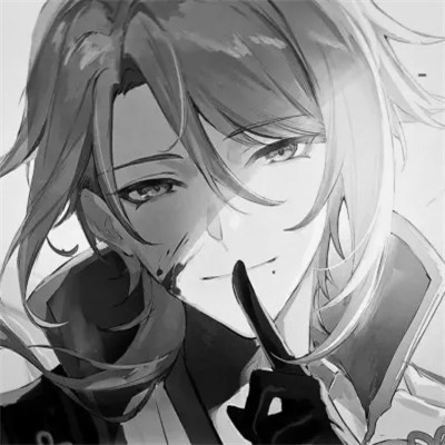 男生漫画黑白头像图片