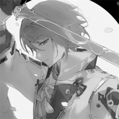 男生漫画黑白头像图片