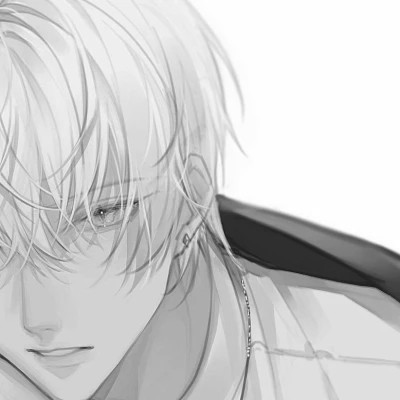 男生漫画黑白头像图片