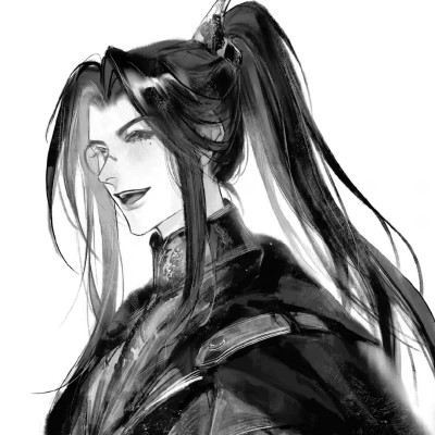 男生漫画黑白头像图片