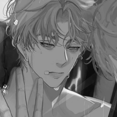 男生漫画黑白头像图片