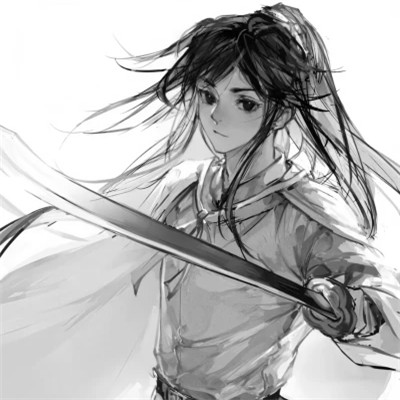 男生漫画黑白头像图片