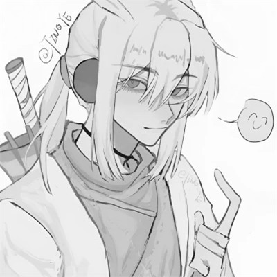 优质高清的黑白系动漫男头