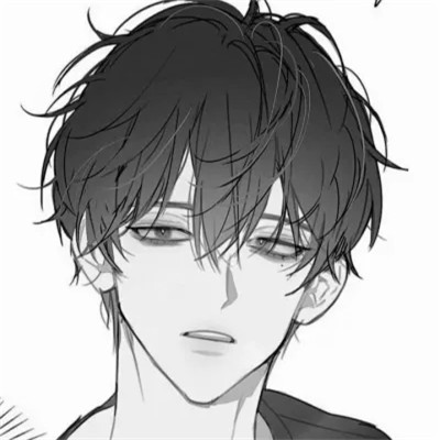 优质高清的黑白系动漫男头