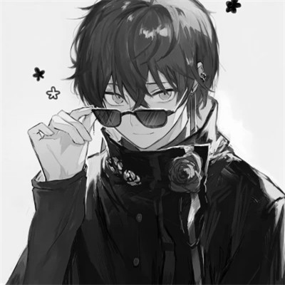 优质高清的黑白系动漫男头
