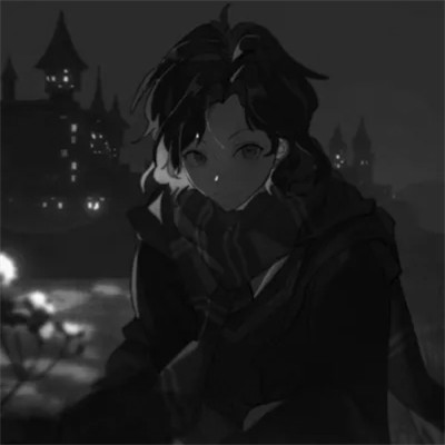 动漫男头像黑白系列图片