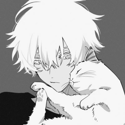 动漫男头像黑白系列图片