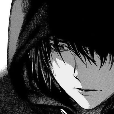 动漫男头像黑白系列图片