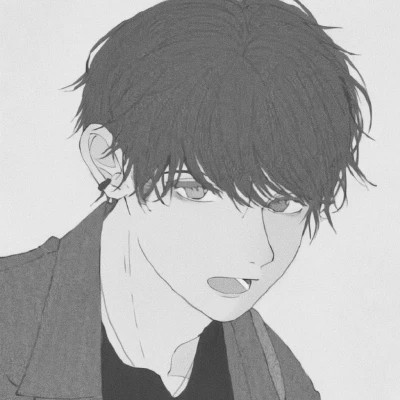 黑白动漫男生头像高清
