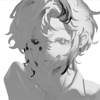 黑白动漫男生头像高清