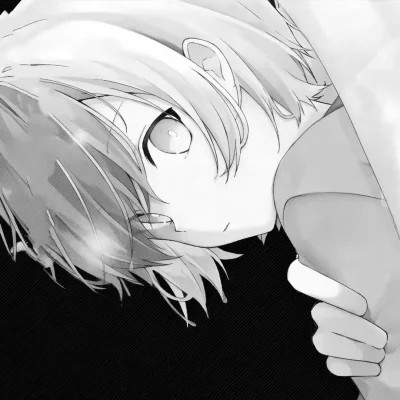 黑白动漫男生头像高清
