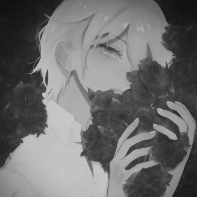 黑白动漫男生头像高清