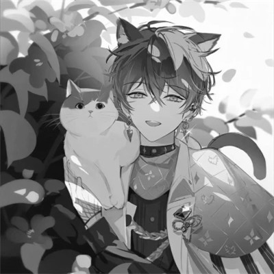 黑白动漫男生头像高清