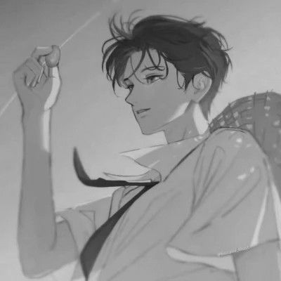 黑白动漫男生头像高清