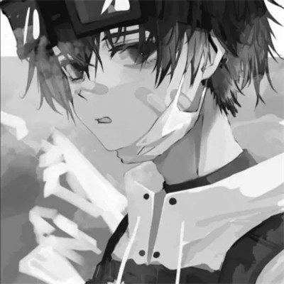 黑白动漫男生头像高清