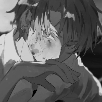 黑白动漫男生头像高清