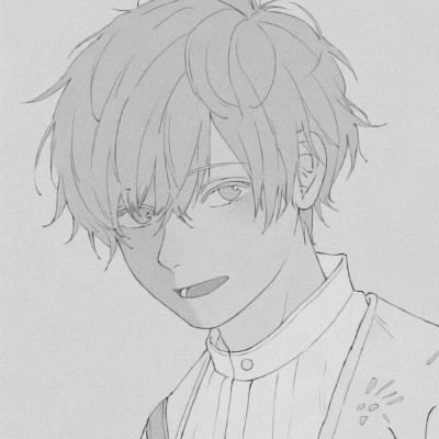 黑白动漫男生头像高清