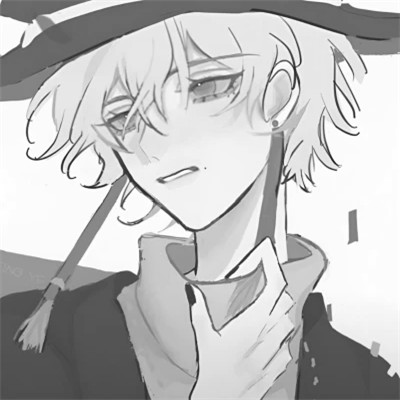 黑白动漫男生头像高清