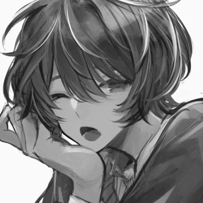 黑白动漫男生头像高清