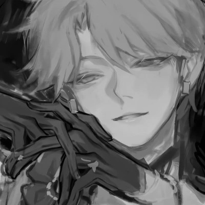 黑白动漫男生头像高清