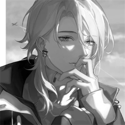 黑白动漫男生头像高清