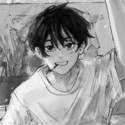 黑白动漫男生头像高清