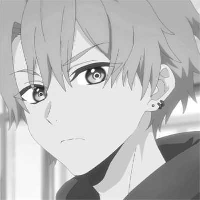 黑白动漫男生头像高清