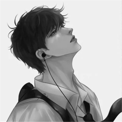 黑白头像男动漫生冷酷图片