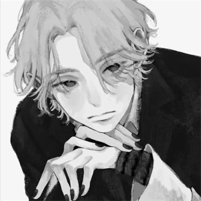 动漫渣男头像黑白高清