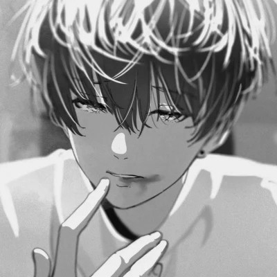 动漫渣男头像黑白高清