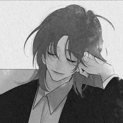 动漫渣男头像黑白高清