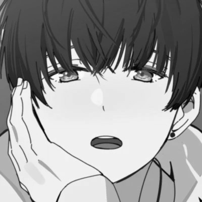 微信头像黑白动漫男生图片