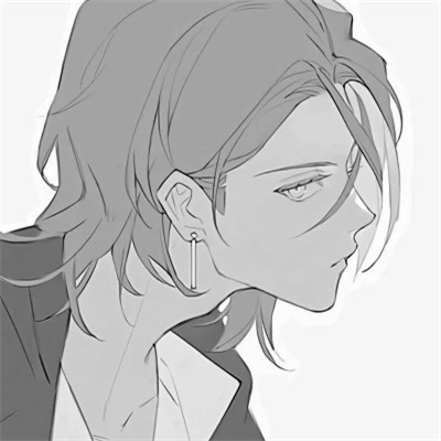 微信头像黑白动漫男生图片