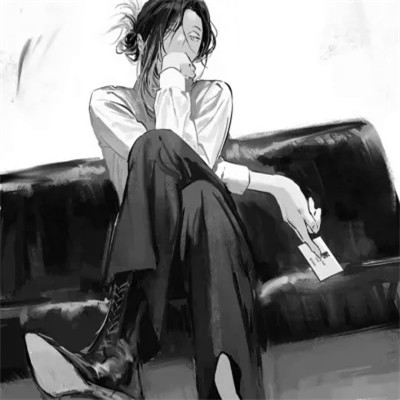 头像黑白动漫男高质量
