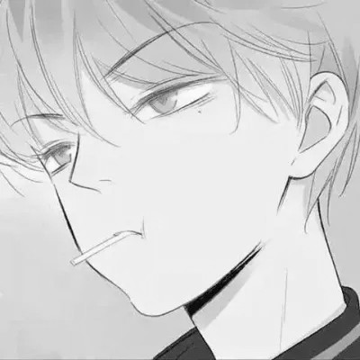 头像黑白动漫男高质量