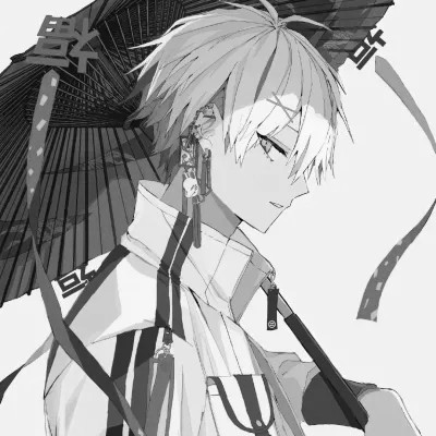 头像黑白动漫男高质量