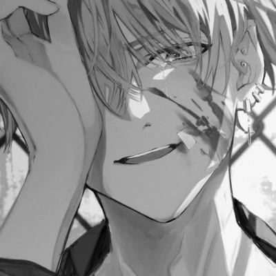 头像黑白动漫男高质量