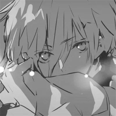 好看头像男动漫黑白图片