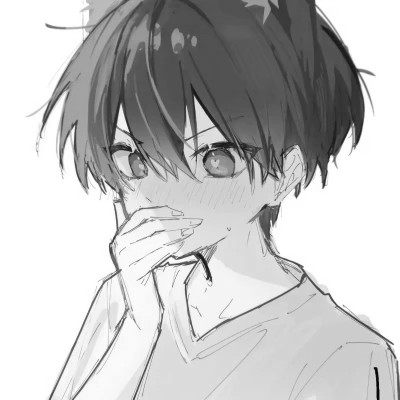头像动漫男高清高质量黑白