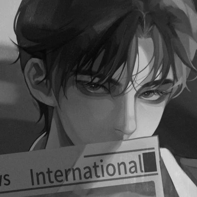 头像动漫男高清高质量黑白