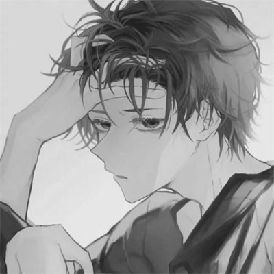 头像动漫男高清高质量黑白